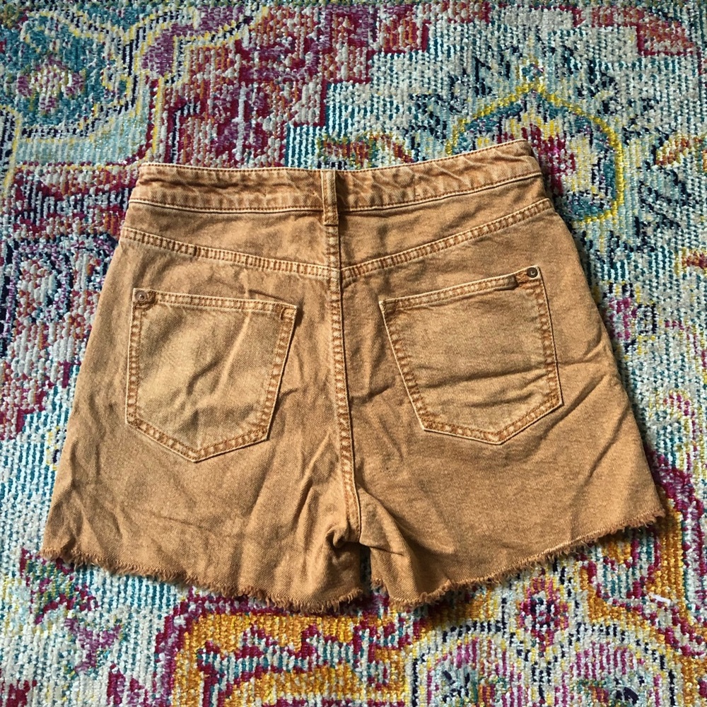 Pilcro High Waisted Burnt Orange Shorts